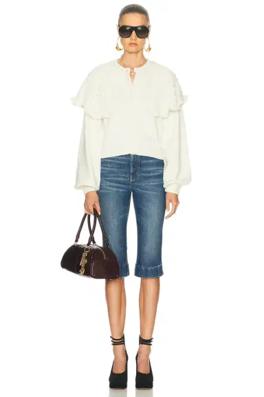 Chloé Denim Capri Pant | Thumbnail 5 Chloé Denim Capri Pant | Thumbnail 5