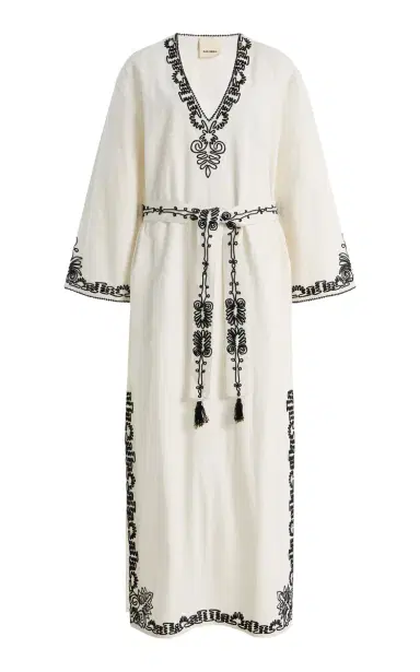 Ilio Nema Celeus Dori-Embroidered Cotton Caftan | Thumbnail 1 Ilio Nema Celeus Dori-Embroidered Cotton Caftan | Thumbnail 1