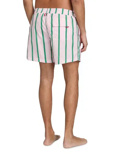Thom Browne Men's Striped Drawstring Swim Shorts - Light Pink - Size XXL | Thumbnail 4 Thom Browne Men's Striped Drawstring Swim Shorts - Light Pink - Size XXL | Thumbnail 4