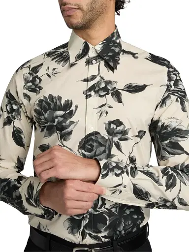 Dolce & Gabbana Men's Floral Cotton Button-Front Shirt - Ramage Peonies Beige | Thumbnail 6 Dolce & Gabbana Men's Floral Cotton Button-Front Shirt - Ramage Peonies Beige | Thumbnail 6