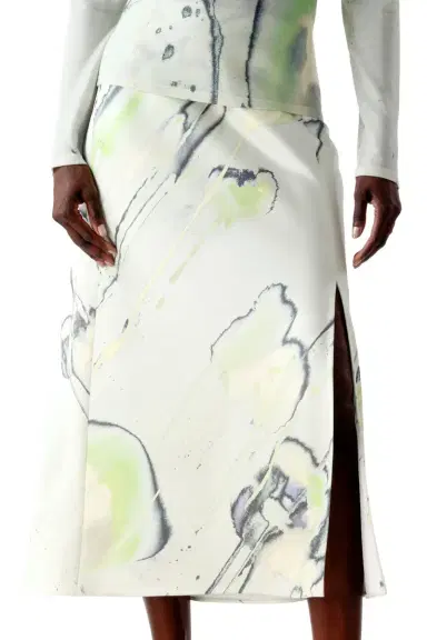 Jason Wu Collection CREPE SATIN WATERCOLOR FLORAL BIAS SLIP PENCIL SKIRT | Thumbnail 5 Jason Wu Collection CREPE SATIN WATERCOLOR FLORAL BIAS SLIP PENCIL SKIRT | Thumbnail 5