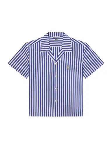 BODE Calliope Camp-Collar Embroidered Striped Cotton-Poplin Shirt - Men | Thumbnail 1 BODE Calliope Camp-Collar Embroidered Striped Cotton-Poplin Shirt - Men | Thumbnail 1