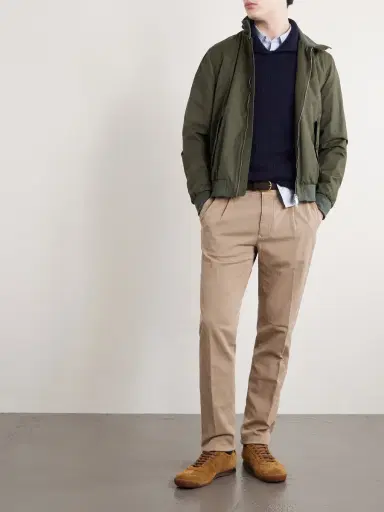 Slowear Tapered Pleated Cotton-Blend Gabardine Trousers - Men | Thumbnail 2 Slowear Tapered Pleated Cotton-Blend Gabardine Trousers - Men | Thumbnail 2