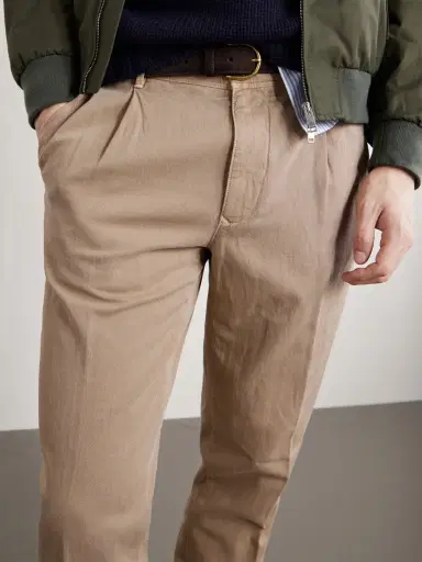 Slowear Tapered Pleated Cotton-Blend Gabardine Trousers - Men | Thumbnail 6 Slowear Tapered Pleated Cotton-Blend Gabardine Trousers - Men | Thumbnail 6