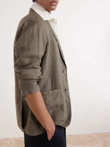 Altea Aaron Garment-Dyed Linen Blazer - Men | Thumbnail 5 Altea Aaron Garment-Dyed Linen Blazer - Men | Thumbnail 5