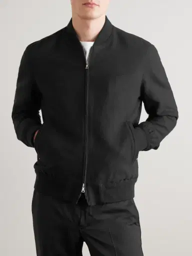 MR P. Linen and Cotton-Blend Bomber Jacket - Men | Thumbnail 3 MR P. Linen and Cotton-Blend Bomber Jacket - Men | Thumbnail 3