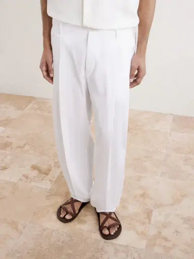 Dolce & Gabbana Straight-Leg Pleated Cotton-Twill Trousers - Men | Thumbnail 3 Dolce & Gabbana Straight-Leg Pleated Cotton-Twill Trousers - Men | Thumbnail 3