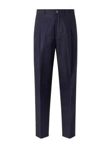 Brunello Cucinelli Tapered Pleated Cotton and Linen-Blend Trousers - Men | Thumbnail 1 Brunello Cucinelli Tapered Pleated Cotton and Linen-Blend Trousers - Men | Thumbnail 1