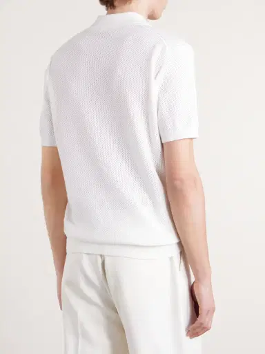 MR P. Honeycomb-Knit Organic Cotton Polo Shirt - Men | Thumbnail 4 MR P. Honeycomb-Knit Organic Cotton Polo Shirt - Men | Thumbnail 4