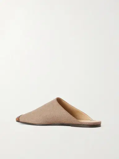 Loro Piana Alba Embellished Cashmere And Silk-blend Hopsack Slippers | Thumbnail 3 Loro Piana Alba Embellished Cashmere And Silk-blend Hopsack Slippers | Thumbnail 3