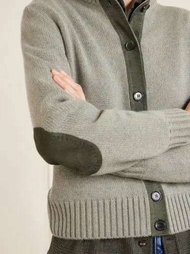 Loro Piana Parksville Suede-trimmed Cashmere Cardigan | Thumbnail 5 Loro Piana Parksville Suede-trimmed Cashmere Cardigan | Thumbnail 5