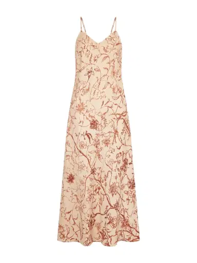 Loro Piana Floral Silk-jacquard Midi Dress | Thumbnail 1 Loro Piana Floral Silk-jacquard Midi Dress | Thumbnail 1