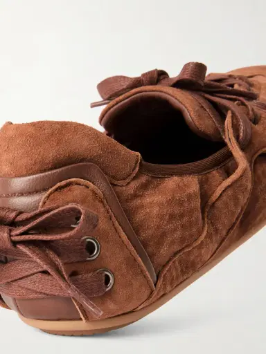 Acne Studios Bilaria Pigalle Leather-trimmed Suede Sneakers | Thumbnail 5 Acne Studios Bilaria Pigalle Leather-trimmed Suede Sneakers | Thumbnail 5