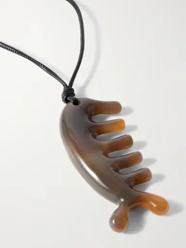 Lemaire Beluga Gua Sha Aragonite Cord Necklace | Thumbnail 4 Lemaire Beluga Gua Sha Aragonite Cord Necklace | Thumbnail 4