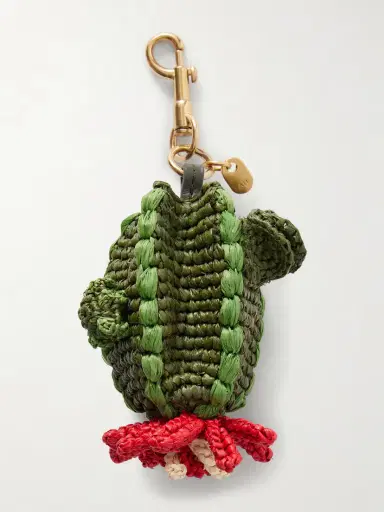 Anya Hindmarch Cactus Gold-tone And Raffia Bag Charm | Thumbnail 2 Anya Hindmarch Cactus Gold-tone And Raffia Bag Charm | Thumbnail 2