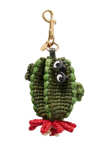 Anya Hindmarch Cactus Gold-tone And Raffia Bag Charm | Thumbnail 1 Anya Hindmarch Cactus Gold-tone And Raffia Bag Charm | Thumbnail 1