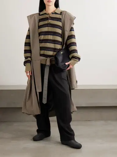ssstein Striped Brushed Knitted Polo Sweater | Thumbnail 2 ssstein Striped Brushed Knitted Polo Sweater | Thumbnail 2