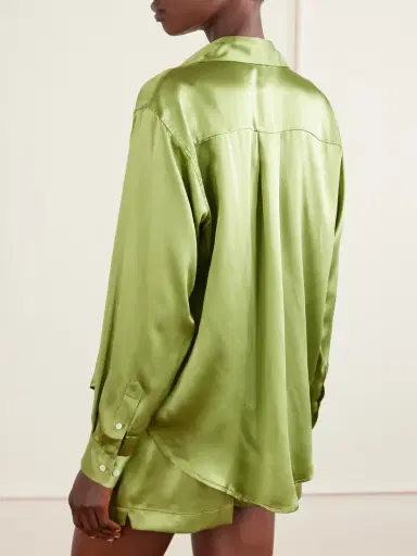 Comme Si La Classica Silk-charmeuse Shirt | Thumbnail 4 Comme Si La Classica Silk-charmeuse Shirt | Thumbnail 4