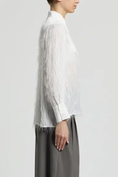 PESERICO Fringe Collared Blouse | Thumbnail 3 PESERICO Fringe Collared Blouse | Thumbnail 3