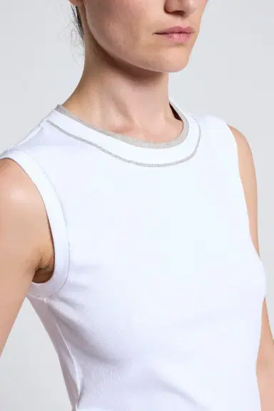 PESERICO Sleeveless Lurex Tank Top | Thumbnail 3 PESERICO Sleeveless Lurex Tank Top | Thumbnail 3