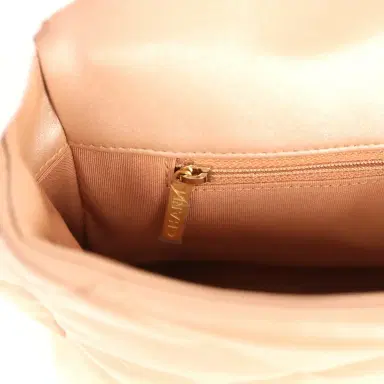 Chanel Chanel Large 19 Flap Bag Beige Iridescent Lambskin Mixed Metal Hardware | Thumbnail 10 Chanel Chanel Large 19 Flap Bag Beige Iridescent Lambskin Mixed Metal Hardware | Thumbnail 10