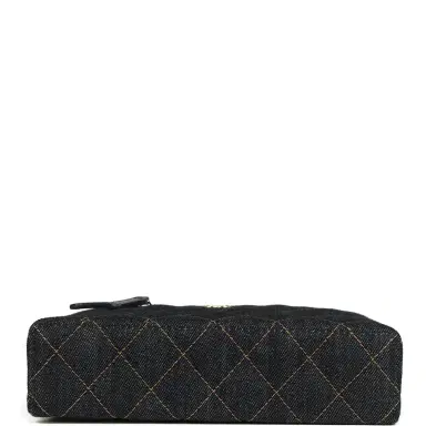 Chanel Chanel Top Handle Long Vanity Case with Chain Dark Blue Denim Light Gold Hardware | Thumbnail 6 Chanel Chanel Top Handle Long Vanity Case with Chain Dark Blue Denim Light Gold Hardware | Thumbnail 6