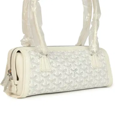 goyard Goyard Goyardine Canvas Bonbonnière Bag White Chevroches Calfskin Palladium Hardware | Thumbnail 2 goyard Goyard Goyardine Canvas Bonbonnière Bag White Chevroches Calfskin Palladium Hardware | Thumbnail 2