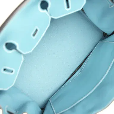 HERMÈS Hermes Birkin 35 Blue Jean Togo Palladium Hardware | Thumbnail 8 HERMÈS Hermes Birkin 35 Blue Jean Togo Palladium Hardware | Thumbnail 8