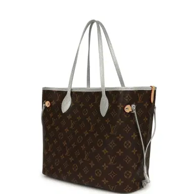 Louis Vuitton Louis Vuitton "57th Street NYC" Neverfull Inside Out MM Brown and Silver Monogram Silver Hardware | Thumbnail 3 Louis Vuitton Louis Vuitton "57th Street NYC" Neverfull Inside Out MM Brown and Silver Monogram Silver Hardware | Thumbnail 3