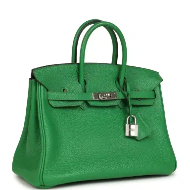 HERMÈS Pre-owned Hermes Birkin 25 Bambou Togo Palladium Hardware | Thumbnail 2 HERMÈS Pre-owned Hermes Birkin 25 Bambou Togo Palladium Hardware | Thumbnail 2