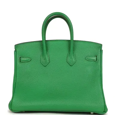 HERMÈS Pre-owned Hermes Birkin 25 Bambou Togo Palladium Hardware | Thumbnail 4 HERMÈS Pre-owned Hermes Birkin 25 Bambou Togo Palladium Hardware | Thumbnail 4