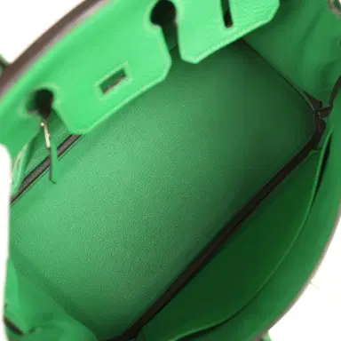HERMÈS Pre-owned Hermes Birkin 25 Bambou Togo Palladium Hardware | Thumbnail 8 HERMÈS Pre-owned Hermes Birkin 25 Bambou Togo Palladium Hardware | Thumbnail 8