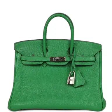 HERMÈS Pre-owned Hermes Birkin 25 Bambou Togo Palladium Hardware | Thumbnail 1 HERMÈS Pre-owned Hermes Birkin 25 Bambou Togo Palladium Hardware | Thumbnail 1