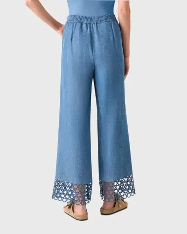 Akris punto Marlon Eyelet Cuffed Straight-Leg Ankle Pants | Thumbnail 7 Akris punto Marlon Eyelet Cuffed Straight-Leg Ankle Pants | Thumbnail 7