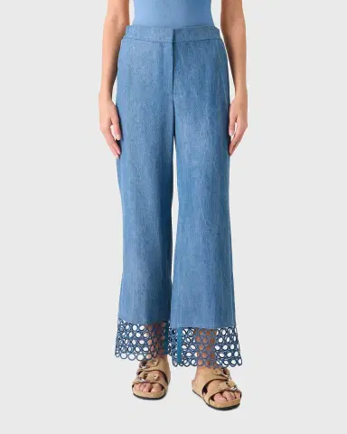 Akris punto Marlon Eyelet Cuffed Straight-Leg Ankle Pants | Thumbnail 8 Akris punto Marlon Eyelet Cuffed Straight-Leg Ankle Pants | Thumbnail 8