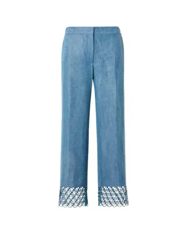 Akris punto Marlon Eyelet Cuffed Straight-Leg Ankle Pants | Thumbnail 1 Akris punto Marlon Eyelet Cuffed Straight-Leg Ankle Pants | Thumbnail 1
