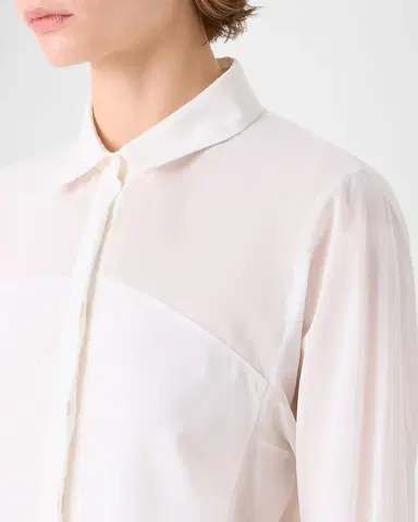 Akris Geometric Paneled Cotton Button-Down Shirt | Thumbnail 8 Akris Geometric Paneled Cotton Button-Down Shirt | Thumbnail 8