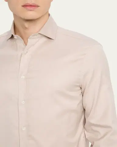 Brunello Cucinelli Men's Solid Linen Classic Fit Button-Down Shirt | Thumbnail 5 Brunello Cucinelli Men's Solid Linen Classic Fit Button-Down Shirt | Thumbnail 5