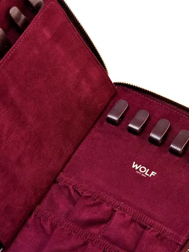 WOLF Bella Faux-Leather Jewelry Portfolio - Mocha | Thumbnail 5 WOLF Bella Faux-Leather Jewelry Portfolio - Mocha | Thumbnail 5