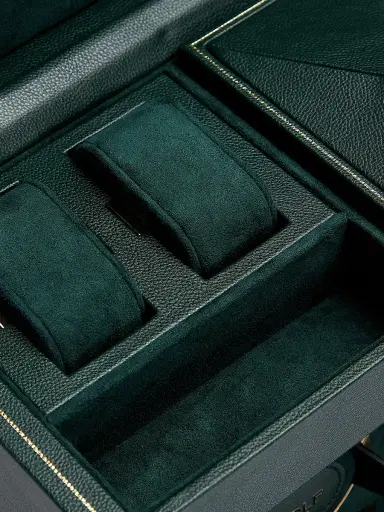 Wolf British Racing Green Double Watch Winder | Thumbnail 4 Wolf British Racing Green Double Watch Winder | Thumbnail 4
