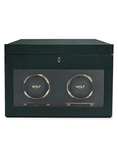 Wolf British Racing Green Double Watch Winder | Thumbnail 1 Wolf British Racing Green Double Watch Winder | Thumbnail 1