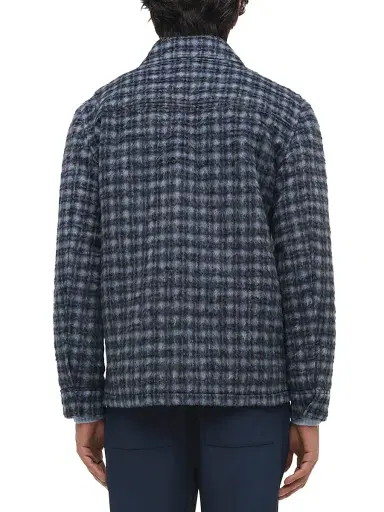 Simkhai Men's Caleb Plaid Fleece Zip-Front Shirt Jacket | Thumbnail 4 Simkhai Men's Caleb Plaid Fleece Zip-Front Shirt Jacket | Thumbnail 4