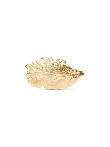 SIMKHAI Women's Flora 3D-Leaf Clutch - Gold | Thumbnail 1 SIMKHAI Women's Flora 3D-Leaf Clutch - Gold | Thumbnail 1