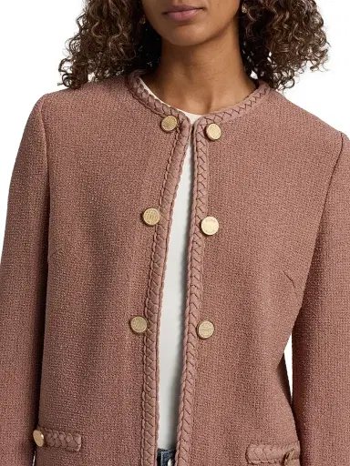Misook Women's Braid-Trim Knit Jacket | Thumbnail 6 Misook Women's Braid-Trim Knit Jacket | Thumbnail 6