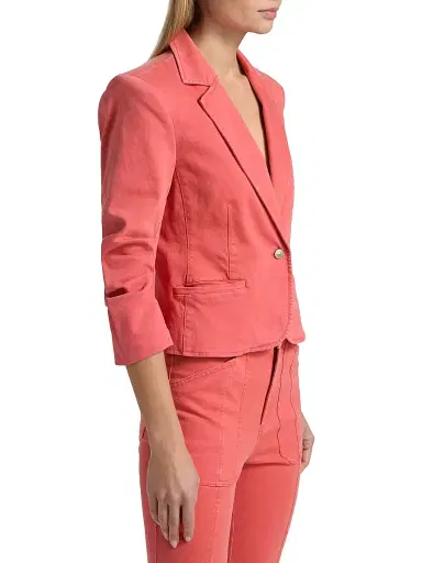Cinq à Sept Women's Le Petit Khloe Denim Single-Breasted Blazer - Bisou | Thumbnail 4 Cinq à Sept Women's Le Petit Khloe Denim Single-Breasted Blazer - Bisou | Thumbnail 4