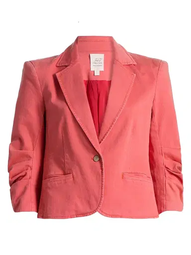 Cinq à Sept Women's Le Petit Khloe Denim Single-Breasted Blazer - Bisou | Thumbnail 1 Cinq à Sept Women's Le Petit Khloe Denim Single-Breasted Blazer - Bisou | Thumbnail 1