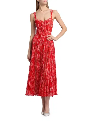 Cinq à Sept Women's Pascual Botanical Floral Midi-Dress - Bisou Multi | Thumbnail 2 Cinq à Sept Women's Pascual Botanical Floral Midi-Dress - Bisou Multi | Thumbnail 2