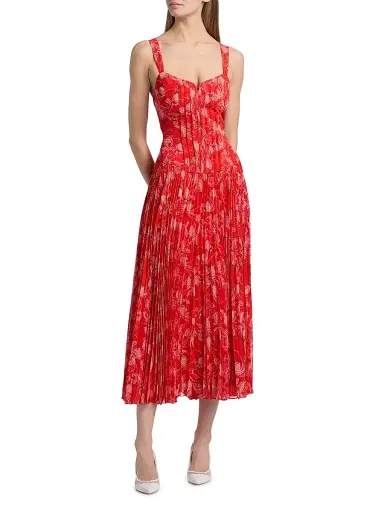 Cinq à Sept Women's Pascual Botanical Floral Midi-Dress - Bisou Multi | Thumbnail 3 Cinq à Sept Women's Pascual Botanical Floral Midi-Dress - Bisou Multi | Thumbnail 3