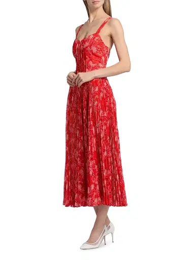 Cinq à Sept Women's Pascual Botanical Floral Midi-Dress - Bisou Multi | Thumbnail 4 Cinq à Sept Women's Pascual Botanical Floral Midi-Dress - Bisou Multi | Thumbnail 4
