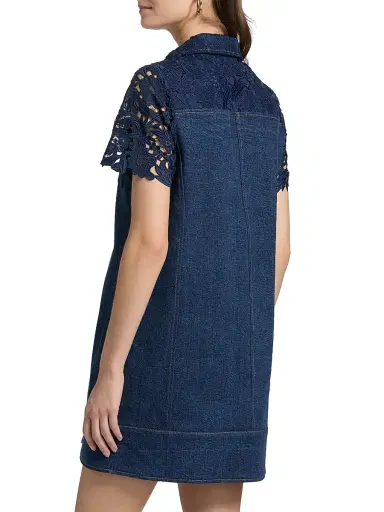 Cinq à Sept Women's Cortland Denim Button-Front Minidress - Navy | Thumbnail 5 Cinq à Sept Women's Cortland Denim Button-Front Minidress - Navy | Thumbnail 5